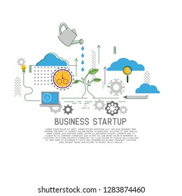 startup banner for your business. vector illustration
