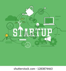 startup banner for your business. vector illustration