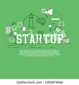 startup banner for your business. vector illustration