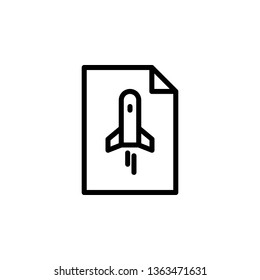 startup, book icon. Simple thin line, outline vector of Book icons for UI and UX, website or mobile application