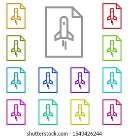 Startup, book multi color icon. Simple thin line, outline vector of book icons for ui and ux, website or mobile application