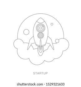 Startup business concept flat icon
