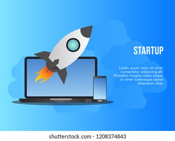 Startup business concept illustration vector design template