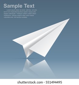 startup business concept, paper  plane was to soar Success