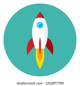 Startup business concept, rocket or rocketship launch