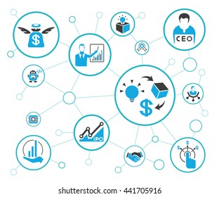startup business concept, vector illustration