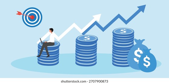 Conceito empresarial de inicialização. Desenvolvimento de negócios, Produto de inovação, ideia criativa, Vetor de ilustração de conceito de trabalho em equipe