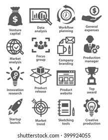 Startup Business And Development Icons