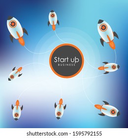 Startup Business. Flat design illustration.