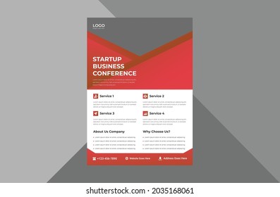 plantilla de diseño del folleto de negocios de inicio. diseño del folleto de la agencia de negocios. plantilla a4, diseño de folletos, portada, volante, afiche, listo para imprimir