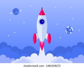 Startup Business Illustration Concept. Modern flat design concept of web page design for website and mobile website.Vector illustration