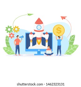 Startup Business Illustration Landing Page