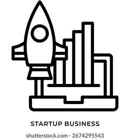 Startup Business Line Icon Simple