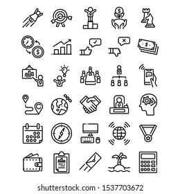 startup and business  outline icon. vector illustration. Isolated on white background.