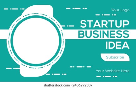 Startup Business Video Thumbnail, Editable Web Banner