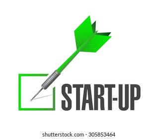 Start-up check mark sign concept illustration design artwork