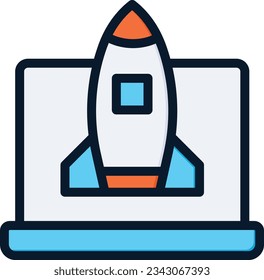 Startup Color Line Icon - Single Icon, Vector