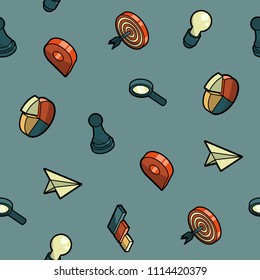 Startup color outline isometric pattern