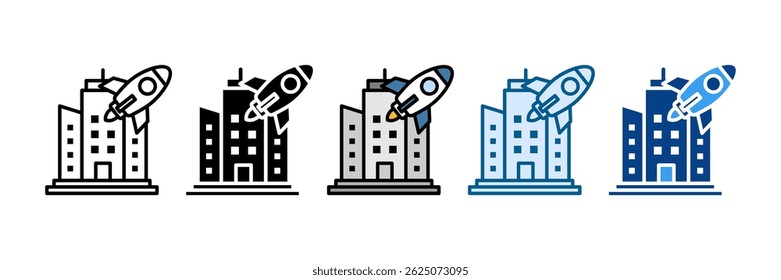 Startup Company Icon Set Multiple Style Collection