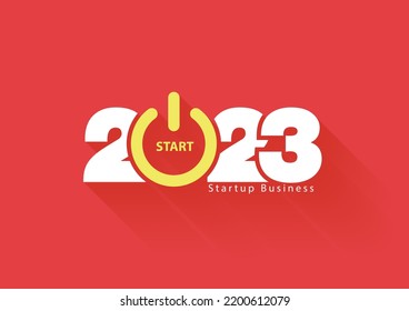 Startup concept 2022 new year  business creative ideas concept design, Vector illustration modern layout template