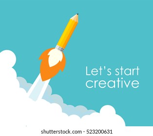 Start-up concept design. Vector illustration with copy space