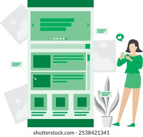 conceito de start-up em design plano, novo negócio, gestão e web modelo website ilustração vetor