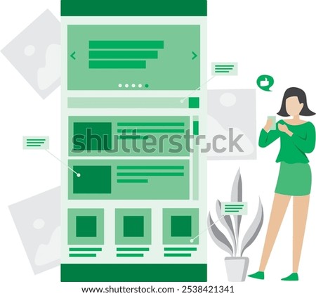 Startup concept flat design, new business web template website vector illustration