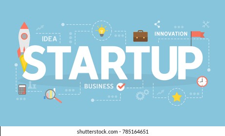 Startup concept illustration. Idea of new business.