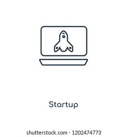 Startup concept line icon. Linear Startup concept outline symbol design. This simple element illustration can be used for web and mobile UI/UX.