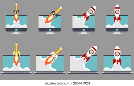 Startup concept. Project development.