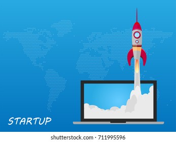 Startup creative concept vector illustration 