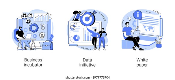 Startup development abstract concept vector illustrations.