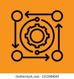 Startup and Development Sign Premium Icon Vector Download Template