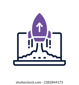 icono de inicio de dos tonos. icono vector para tu sitio web, móvil, presentación y diseño de logotipo.