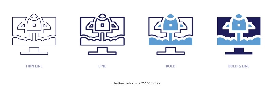 Startup ecosystem icon in 4 different styles. Thin Line, Line, Bold, and Bold Line. Duotone style. Editable stroke.