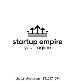Startup Empire Crown Logo Design Idea