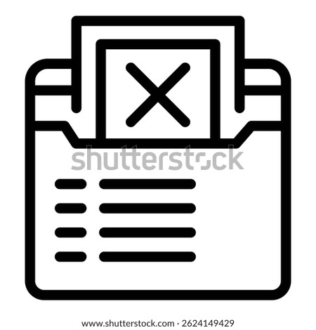 Startup failure icon outline vector. Project crisis. Failed business plan