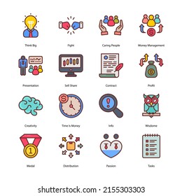 Iconos rellenados por inicio - Vectores estrocados