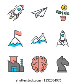 StartUp filled outlined icon