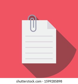Startup Flat icons for attach  & file 