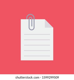 Startup Flat icons for attach  & file 