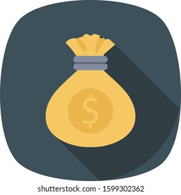 Startup Flat icons for bag  & dollar 