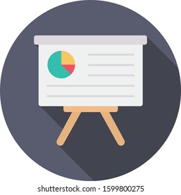 Startup Flat icons for board  & graph 