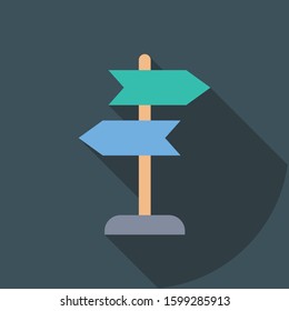 Startup Flat icons for board  & pole 