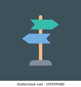 Startup Flat icons for board  & pole 