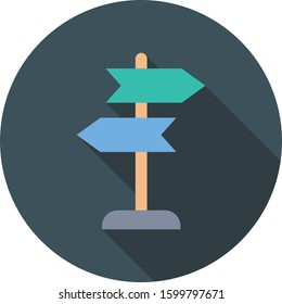 Startup Flat icons for board  & pole 