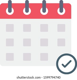 Startup Flat icons for date  & month 