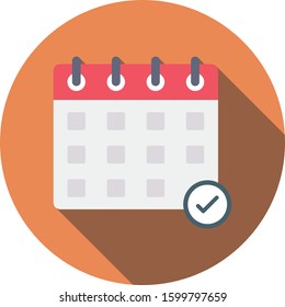 Startup Flat icons for date  & month 