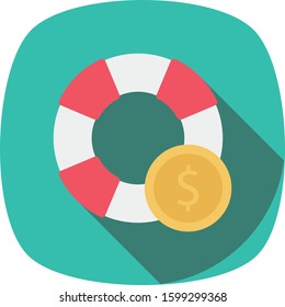 Startup Flat icons for money  & secure 
