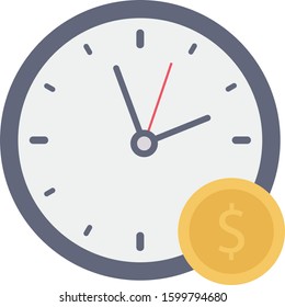 Startup Flat icons for pay & dollar 